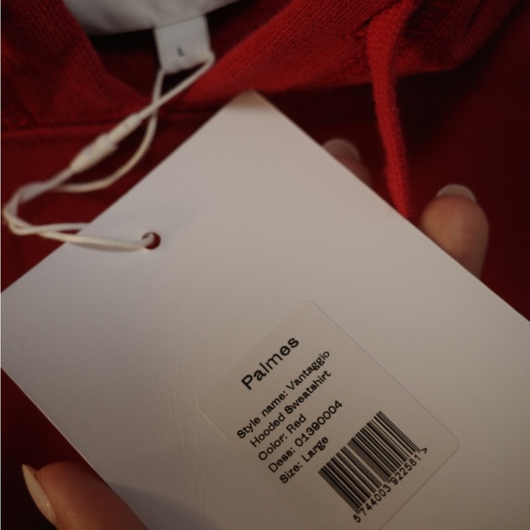 Palmes Men Vantaggio Hooded Sweatshirt 'Red' - Picture 3 of 11